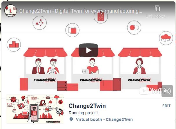 Change2Twin virtual booth at EFECS 2021